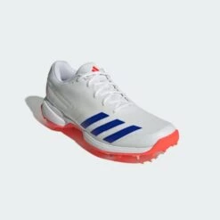 2024 Adidas 22YDS Full Spike Cricket Shoes - White/Blue/Red -Konii Store 22yds shoes white ig6752 04 standard