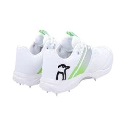 2023 Kookaburra KC 3.0 Spike Cricket Shoes - White/Lime -Konii Store 3r2316 kc3.0 green spike angle rear
