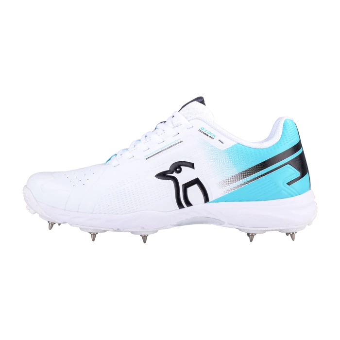 2024 Kookaburra KC 3.0 Spike Cricket Shoes - White/Aqua 4 2024 Kookaburra KC 3.0 Spike Cricket Shoes - White/Aqua - Image 4