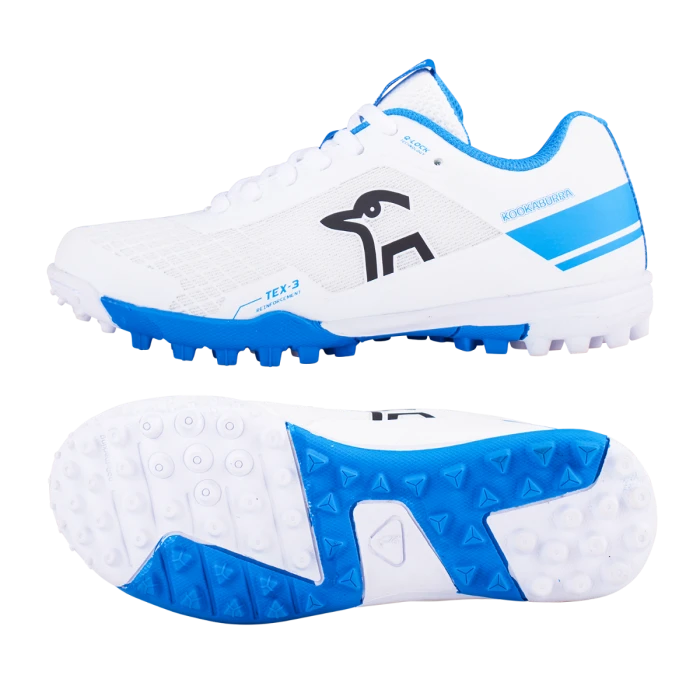 2024 Kookaburra KC 5.0 Rubber Junior Cricket Shoes - White/Royal 1 2024 Kookaburra KC 5.0 Rubber Junior Cricket Shoes - White/Royal