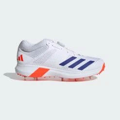 2024 Adidas AdiPower Vector Mid 20 Bowling Cricket Shoes - White/Blue/Red -Konii Store adipower vector mid 20 shoes white ig6749 01 standard