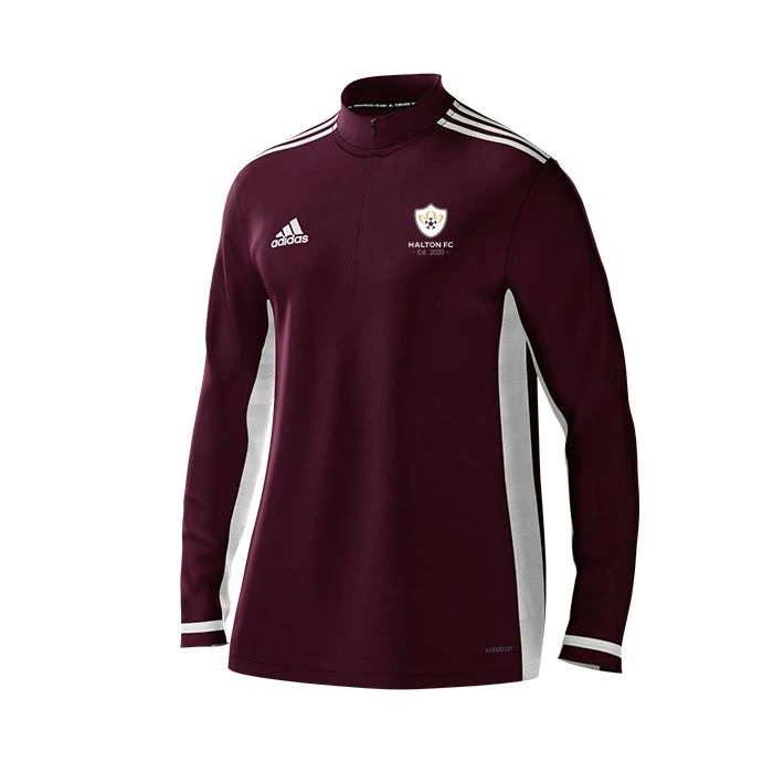 Halton Maroons FC Adidas Maroon Zip Training Top 1 Halton Maroons FC Adidas Maroon Zip Training Top