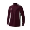 Adidas Maroon 1/4 Zip Sports Training Top Jersey