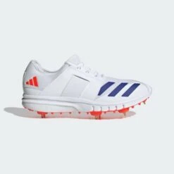 2024 Adidas Howzat Spike 20 Cricket Shoes - White/Blue/Red -Konii Store howzat spike 20 shoes white ig6753 01 standard