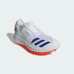 2024 Adidas Howzat Spike 20 Cricket Shoes - White/Blue/Red -Konii Store howzat spike 20 shoes white ig6753 04 standard