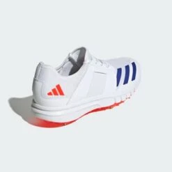 2024 Adidas Howzat Spike 20 Cricket Shoes - White/Blue/Red -Konii Store howzat spike 20 shoes white ig6753 05 standard