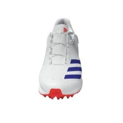 2024 Adidas 22YDS SL22 Boost Cricket Shoes - White/Blue/Red -Konii Store ig6751 2 footwear zip turntable 3d 3 white