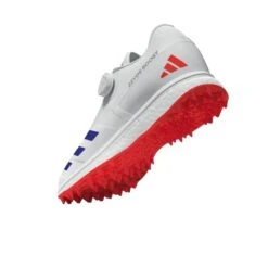 2024 Adidas 22YDS SL22 Boost Cricket Shoes - White/Blue/Red -Konii Store ig6751 2 footwear zip turntable 3d 8 white