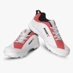 2024 DSC RIGOR X JUNIOR RUBBER CRICKET SHOES - WHITE/RED